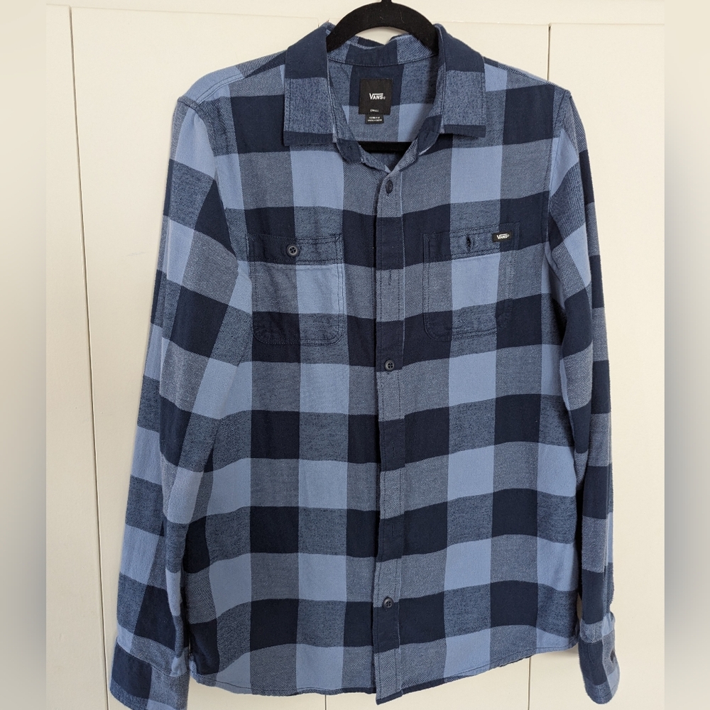 Vans Blue Plaid Button-Up Shirt